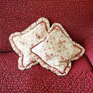 Cottage Core Pillows with Ruffles